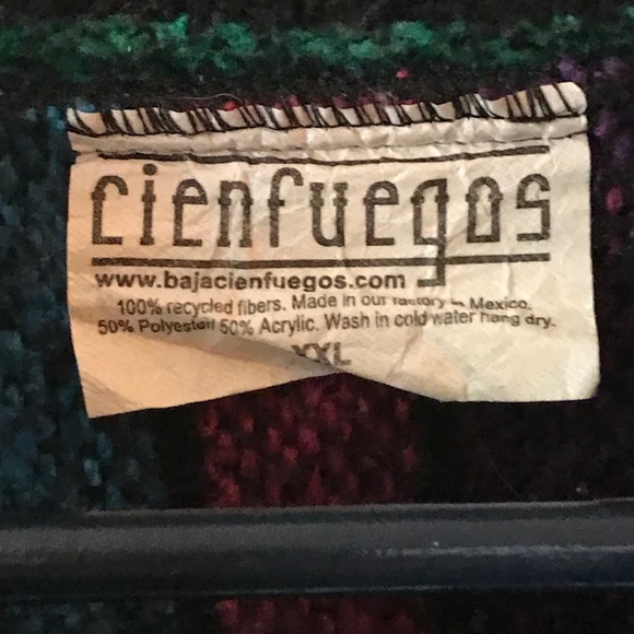 Baja Cienfeugos XL / XXL Rainbow Baja Hoodie “drug rug” “Mexican hoodie” PRIDE - Picture 8 of 11